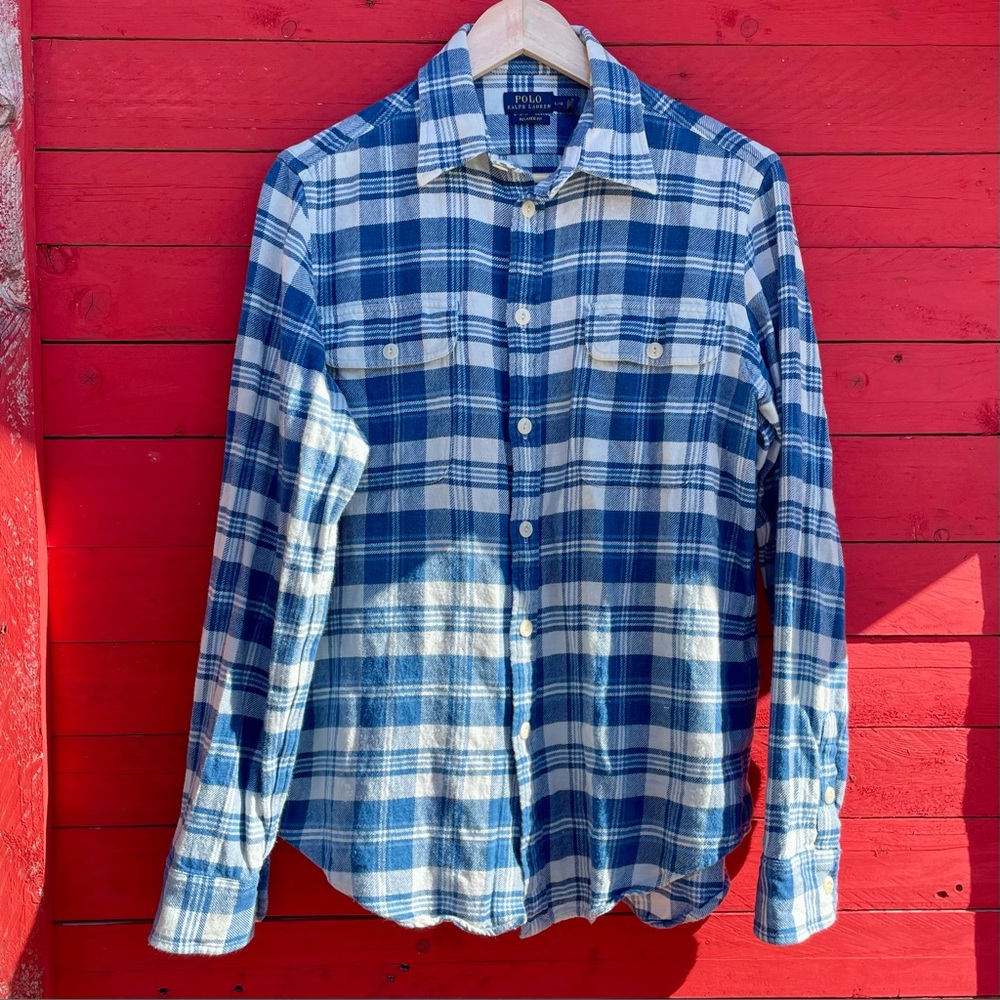 Polo Ralph Lauren cotton plaid button down flannel shirt